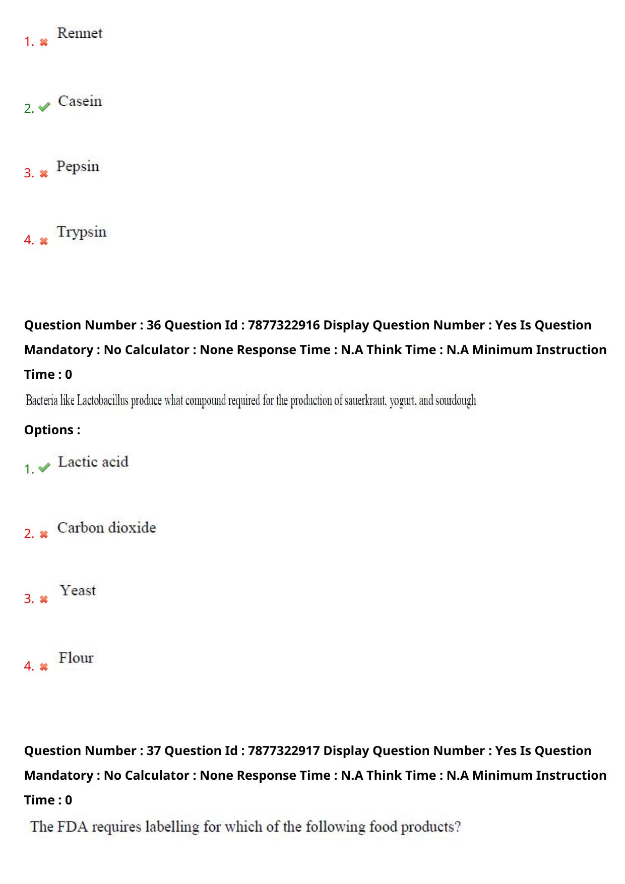 AP PGECET 2023 FT - FOOD TECHNOLOGY Question Paper with Preliminary Key - Page 20