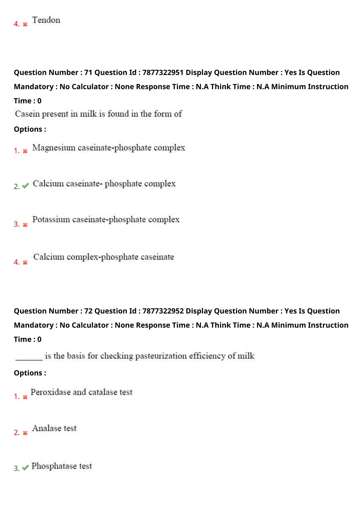 AP PGECET 2023 FT - FOOD TECHNOLOGY Question Paper with Preliminary Key - Page 38