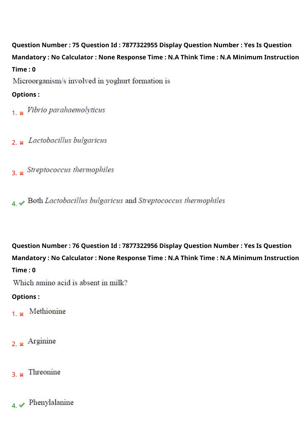 AP PGECET 2023 FT - FOOD TECHNOLOGY Question Paper with Preliminary Key - Page 40
