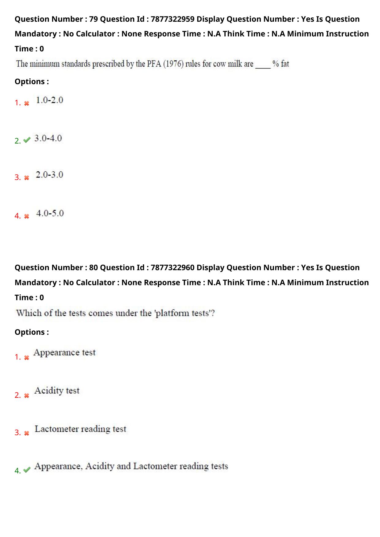 AP PGECET 2023 FT - FOOD TECHNOLOGY Question Paper with Preliminary Key - Page 42
