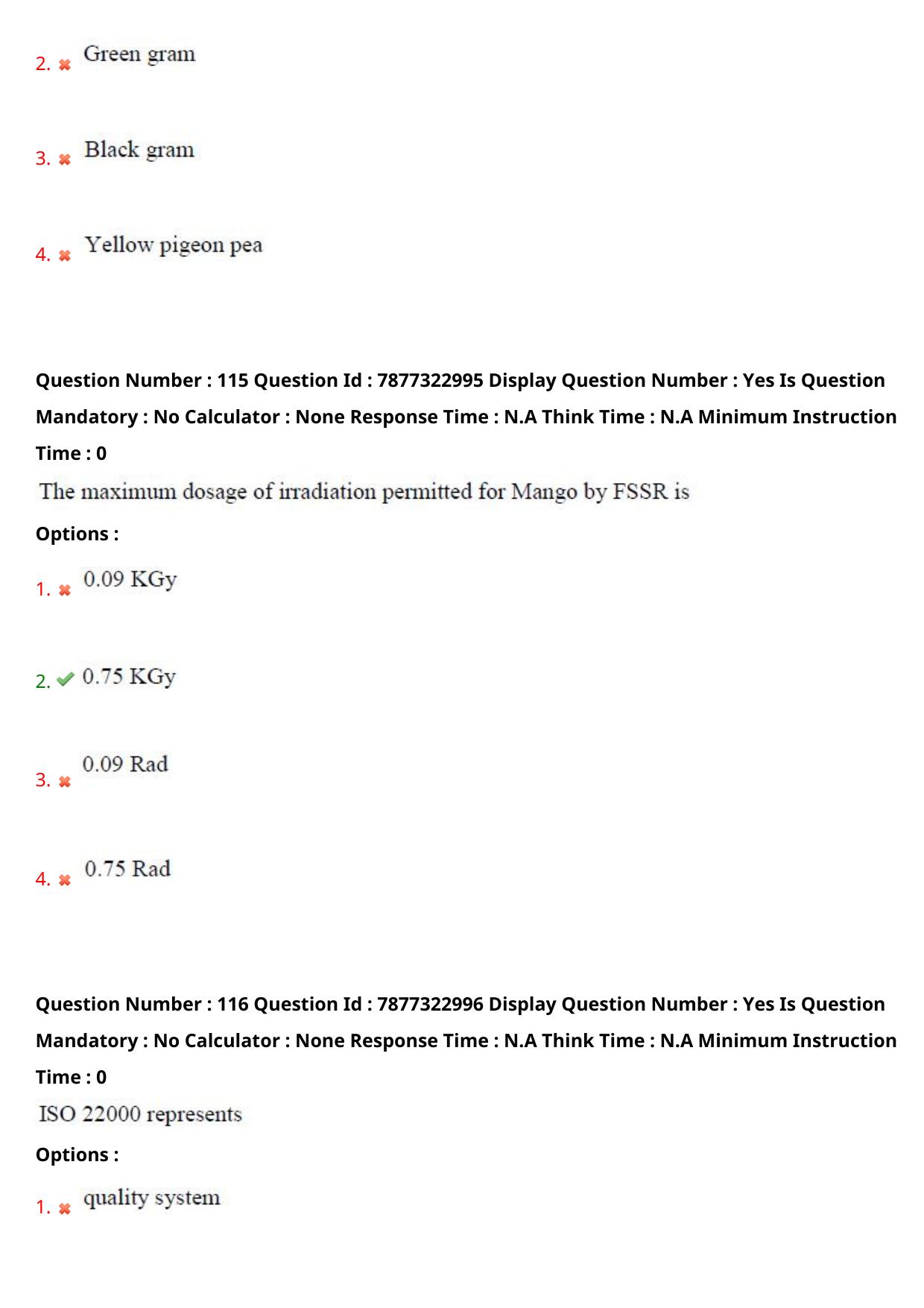 AP PGECET 2023 FT - FOOD TECHNOLOGY Question Paper with Preliminary Key - Page 60