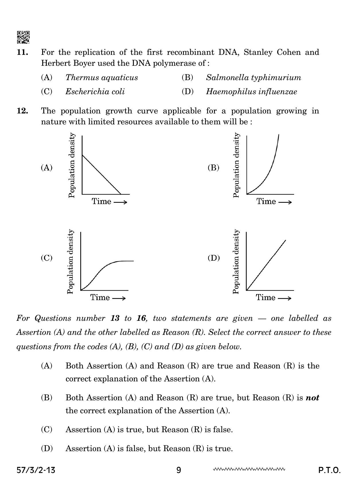 CBSE Class 12 57 3 2 Biology 2024 Question Paper - Page 9