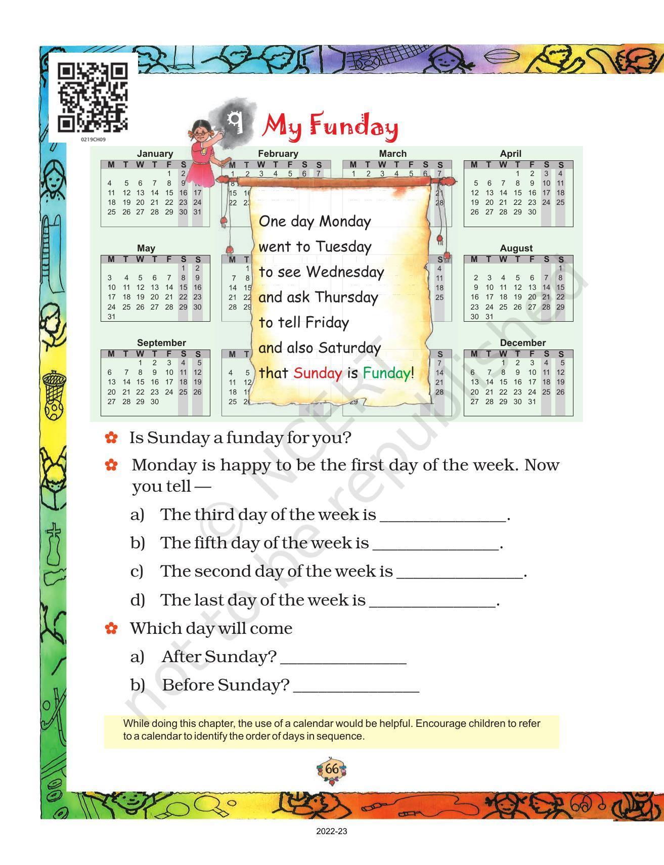 NCERT Book for Class 2 Maths Chapter 9-My Funday - Page 1