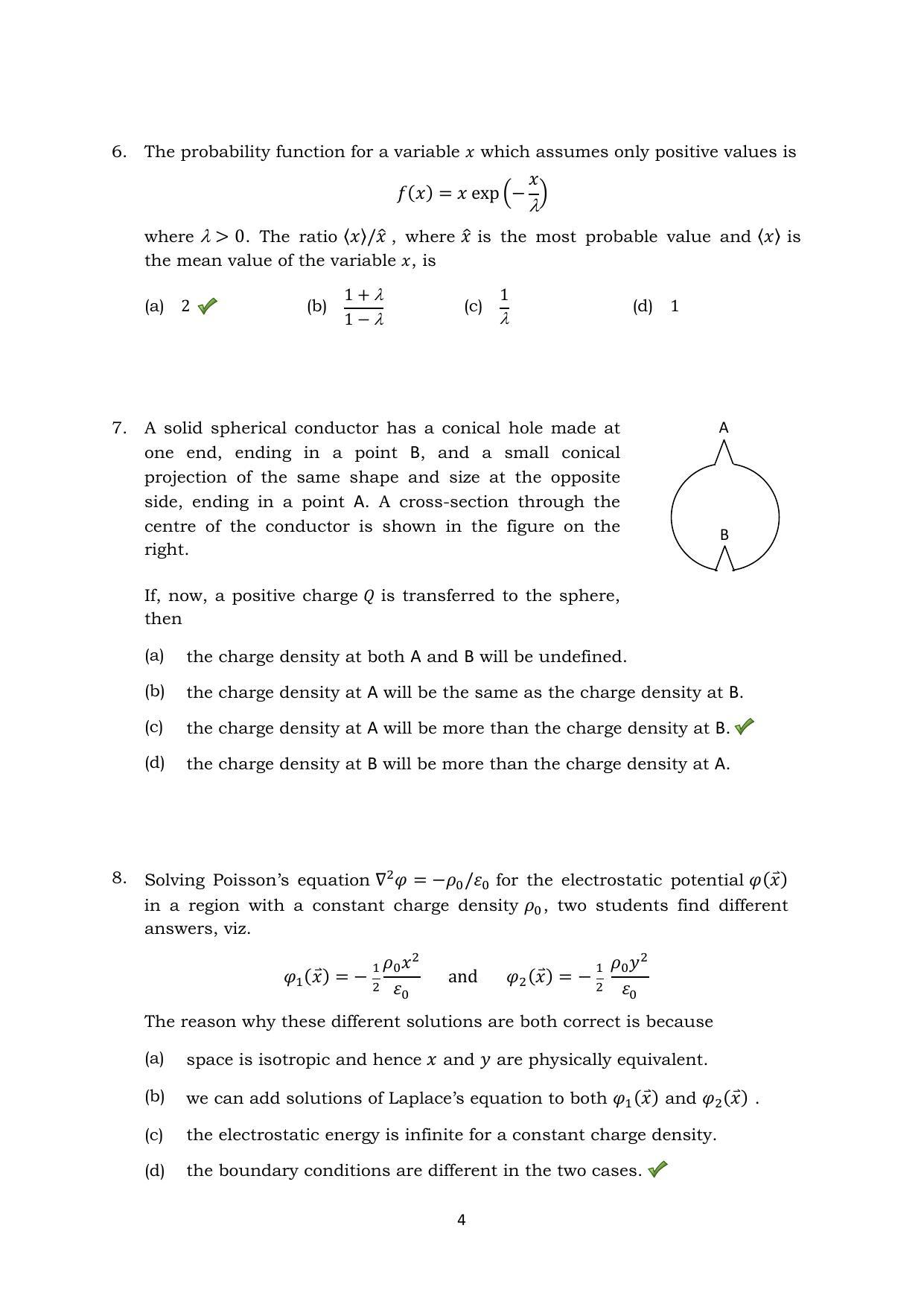 TIFR GS 2014 Physics X Question Paper - Page 5