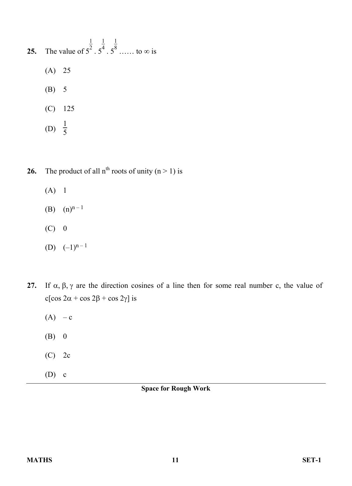 OJEE 2013 Maths Set 1 Question Paper  - Page 9