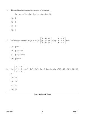 OJEE 2013 Maths Set 1 Question Paper 