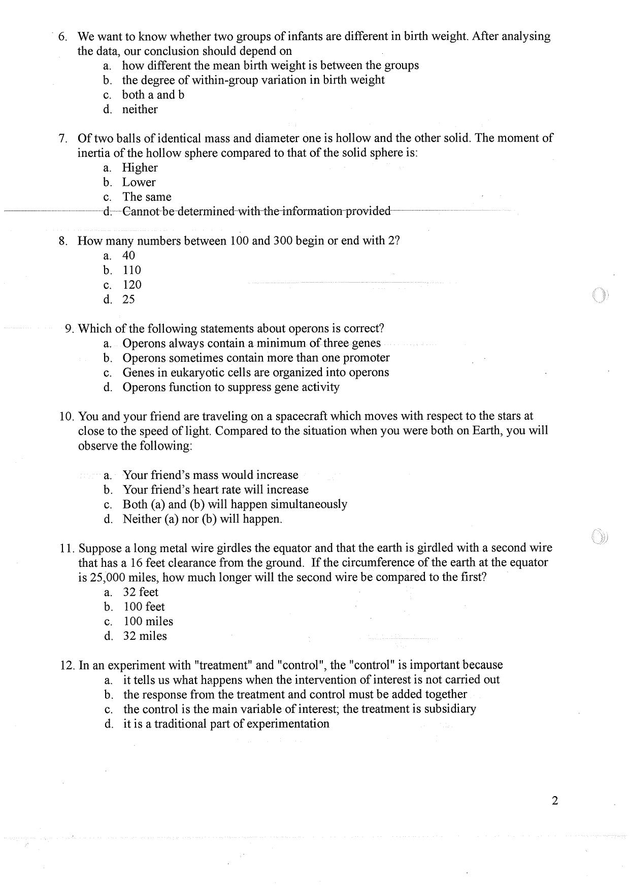 JGEEBILS Biology Question Paper 2010 - Page 3