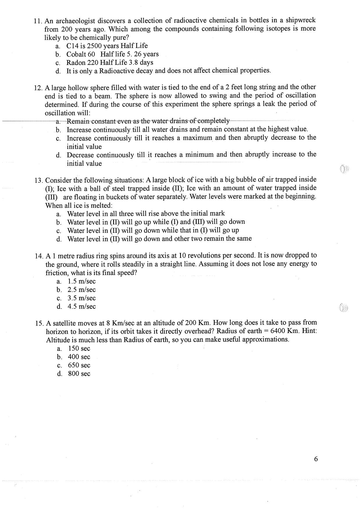 JGEEBILS Biology Question Paper 2010 - Page 7