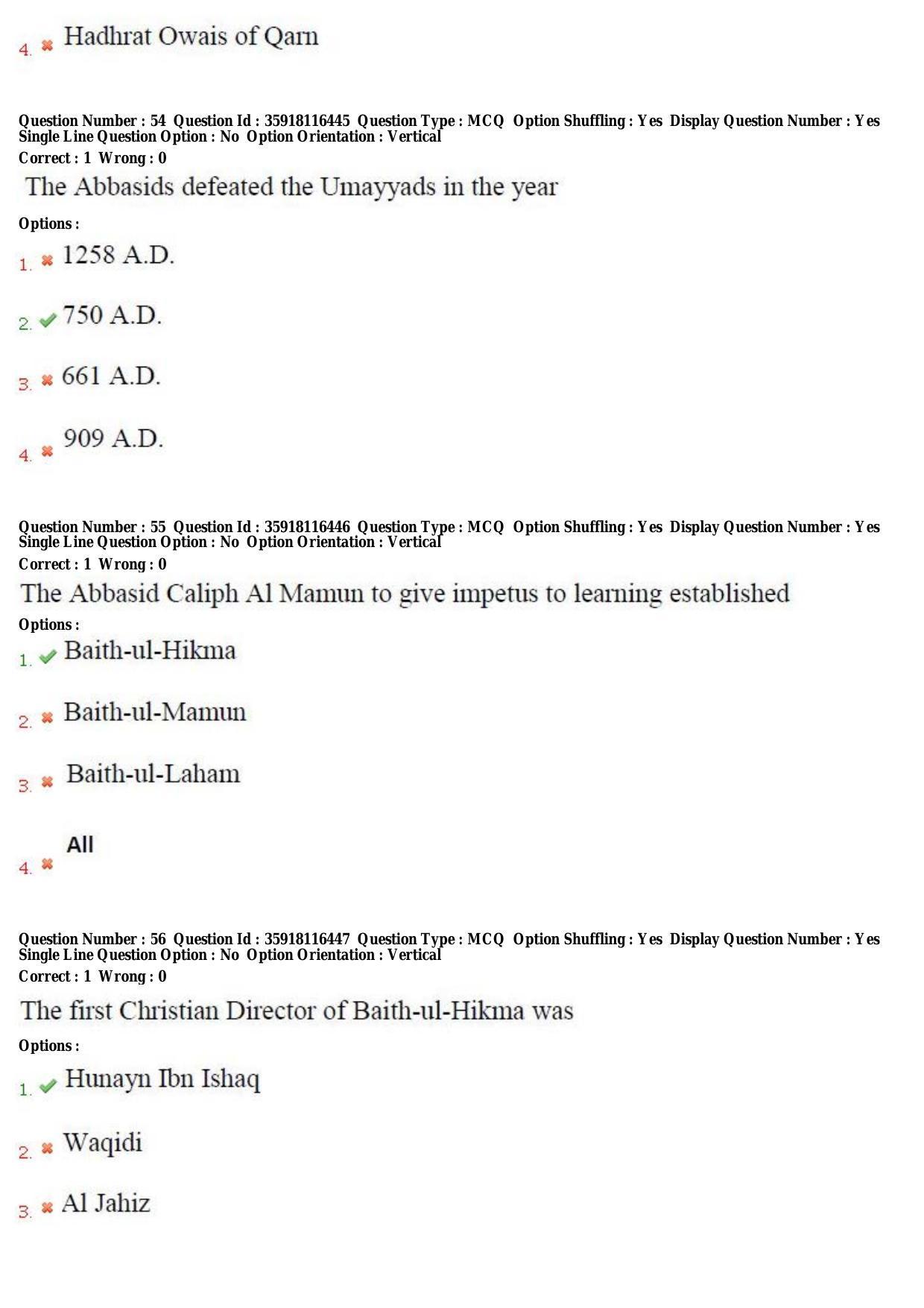 TS CPGET 2018 M.A. Islamic Studies (Shift 3) Question Paper with Answer Key - Page 20