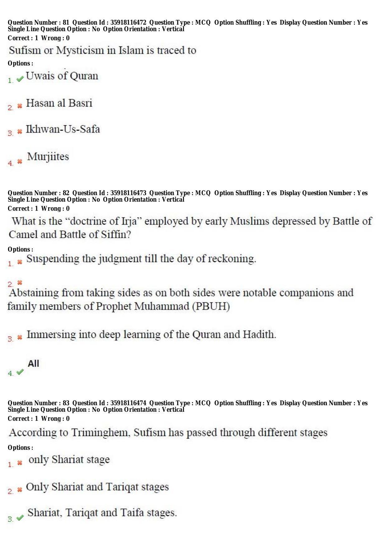 TS CPGET 2018 M.A. Islamic Studies (Shift 3) Question Paper with Answer Key - Page 29