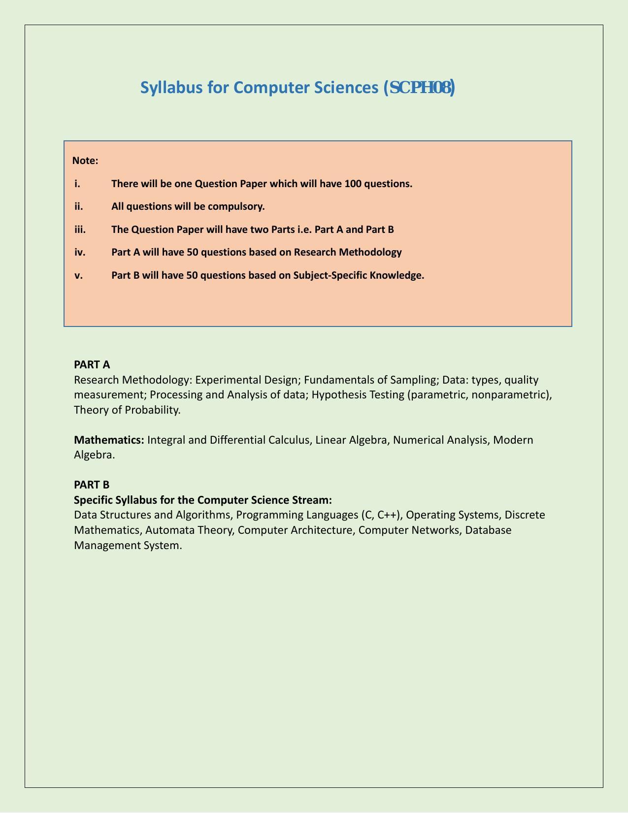 NTA PhD Entrance Exam Computer Science/Informatics Syllabus - Page 1