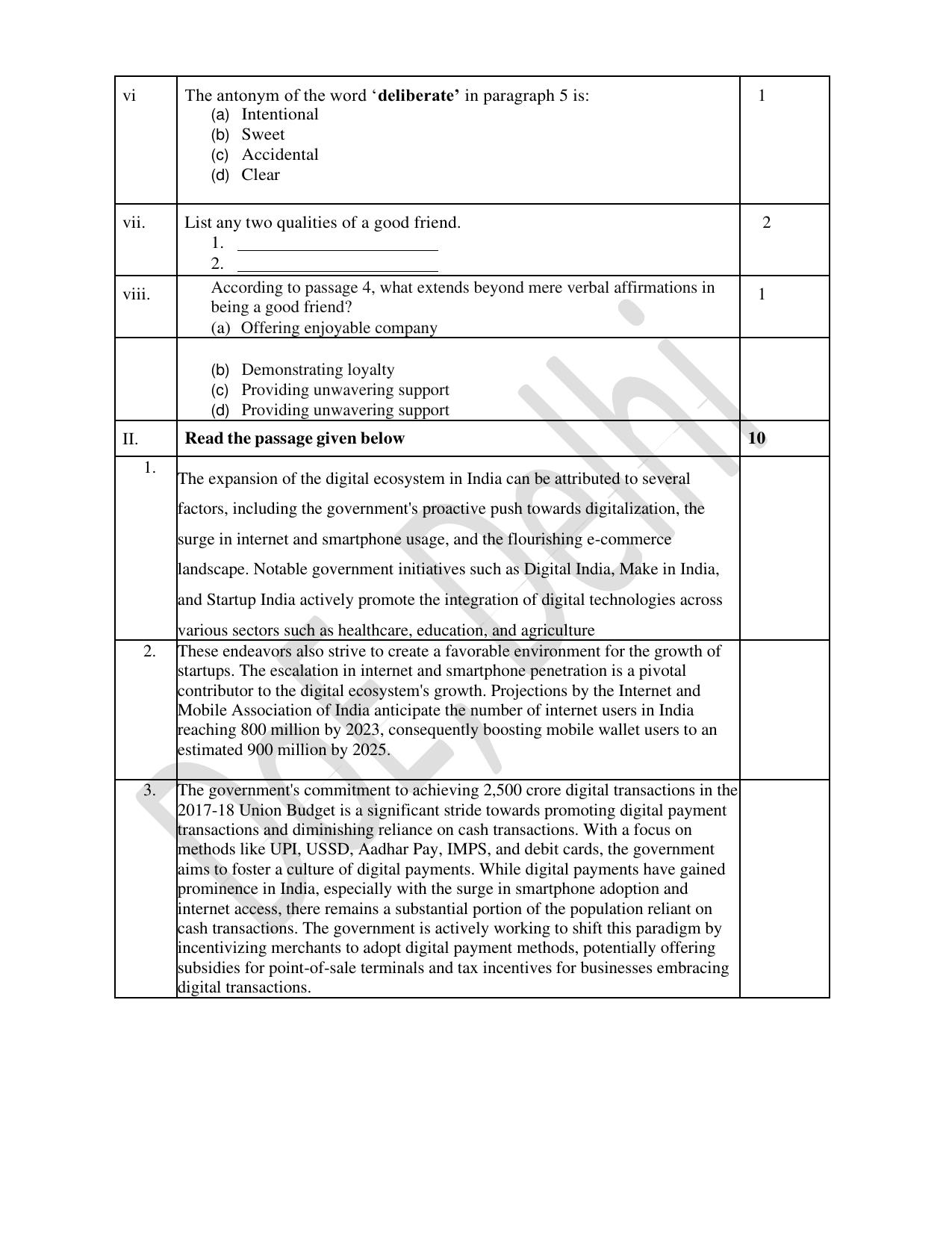 Edudel Class 10 English Practice Papers-2 (2023-24) - Page 3