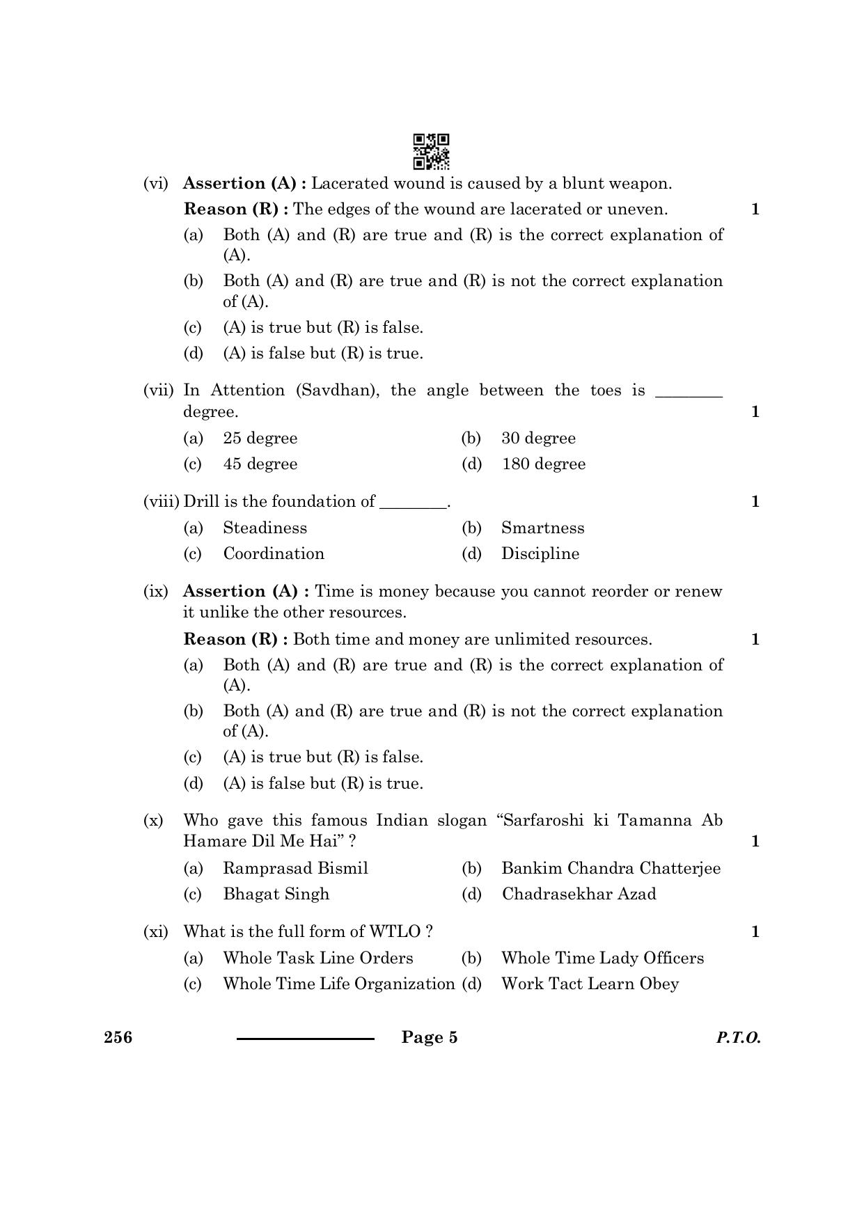 CBSE Class 10 NCC 2024 Question Paper - Page 5