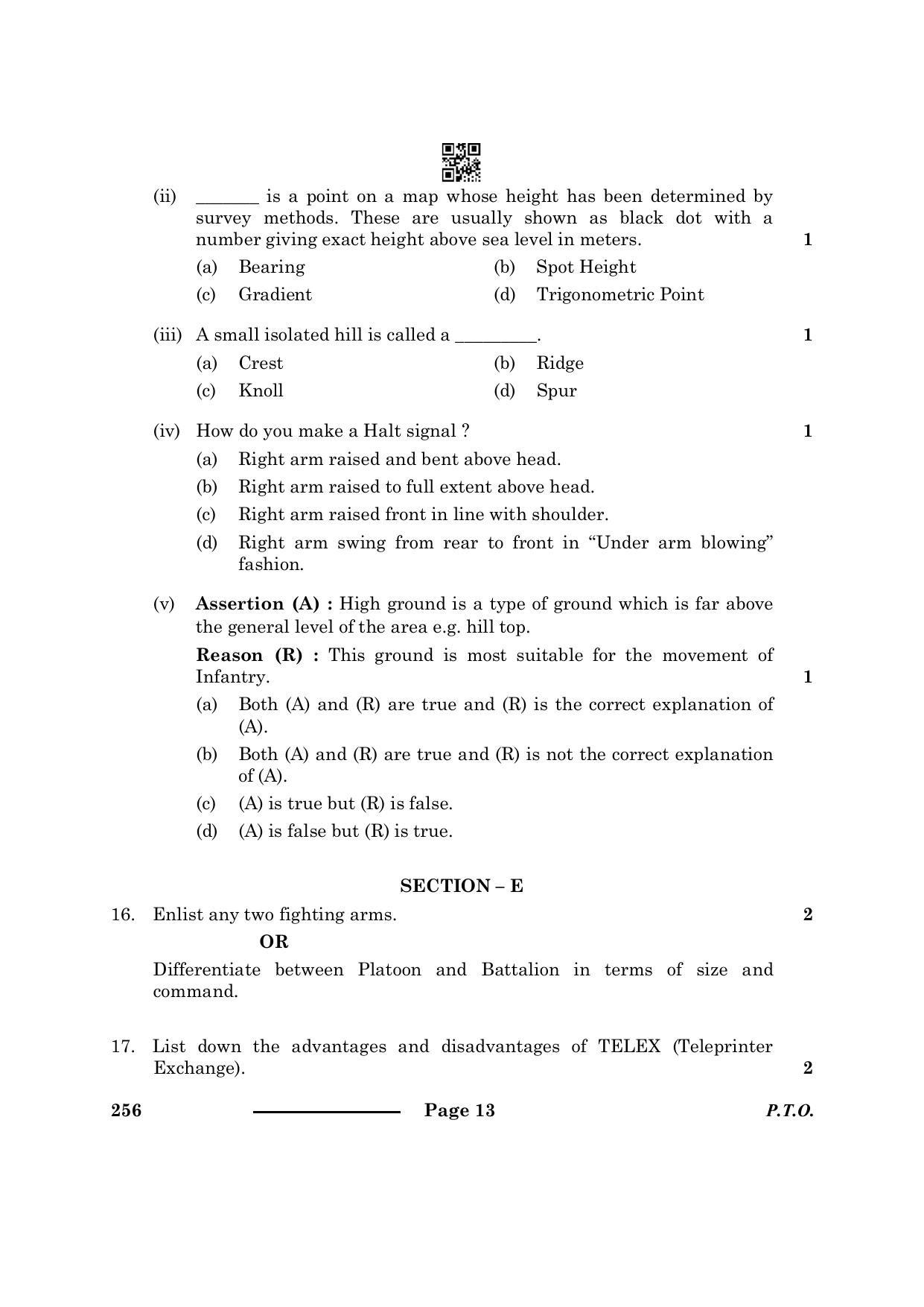 CBSE Class 10 NCC 2024 Question Paper - Page 13