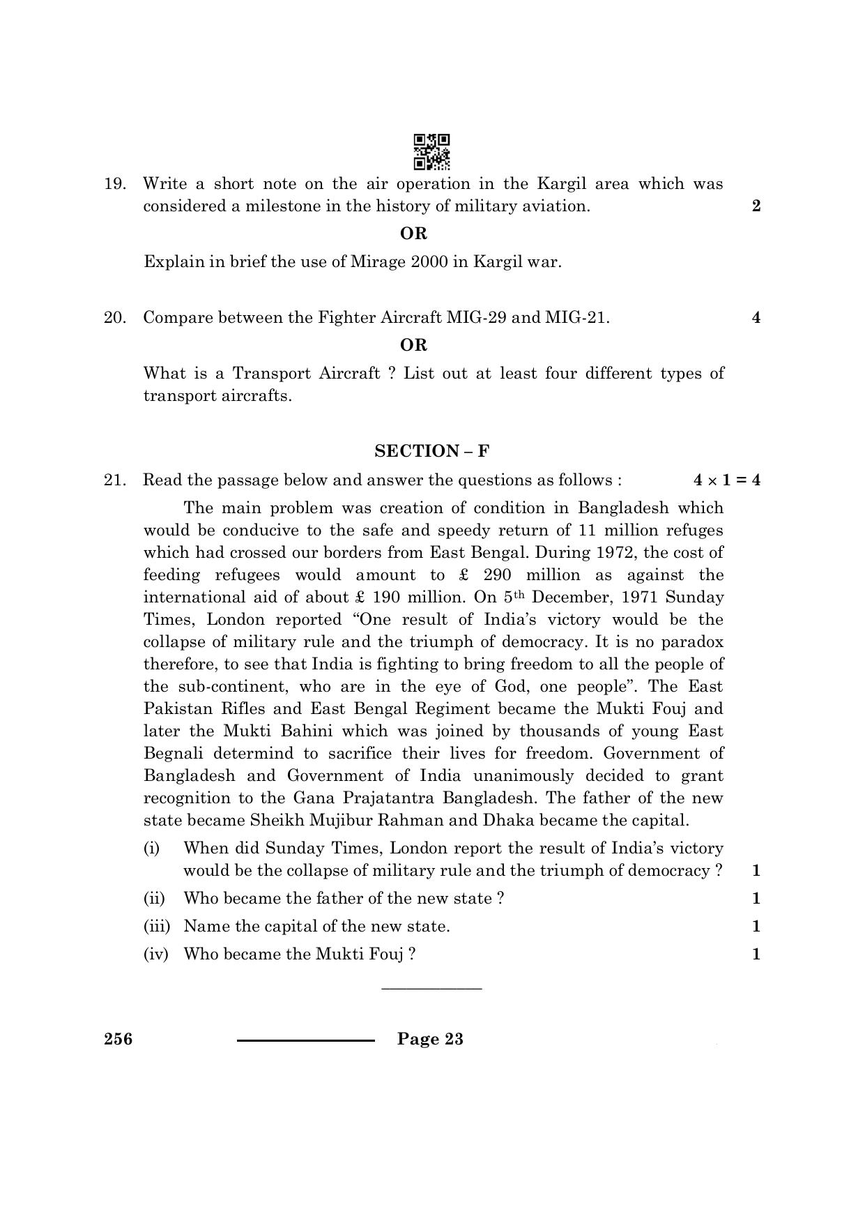 CBSE Class 10 NCC 2024 Question Paper - Page 23