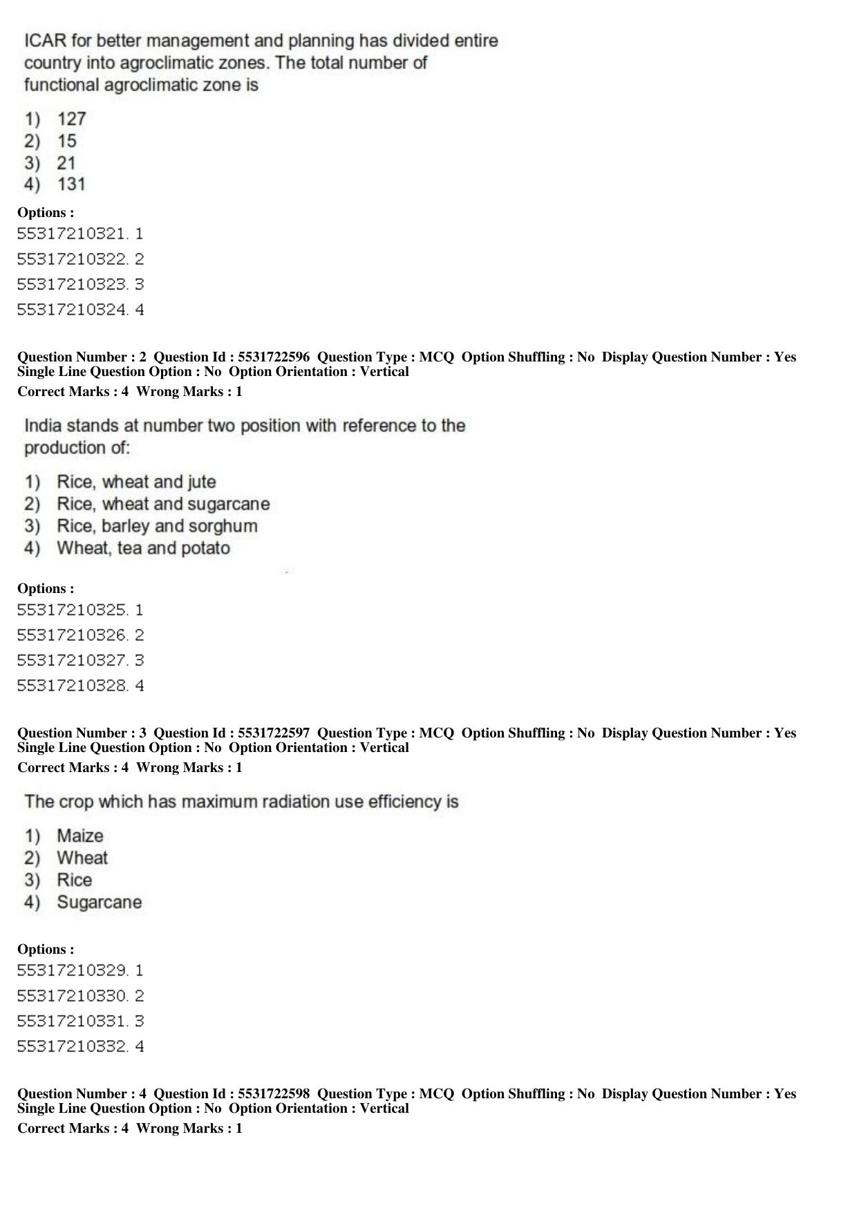 ICAR AIEEA PG 2019 PHYSICAL SCIENCES Question Paper - Page 2