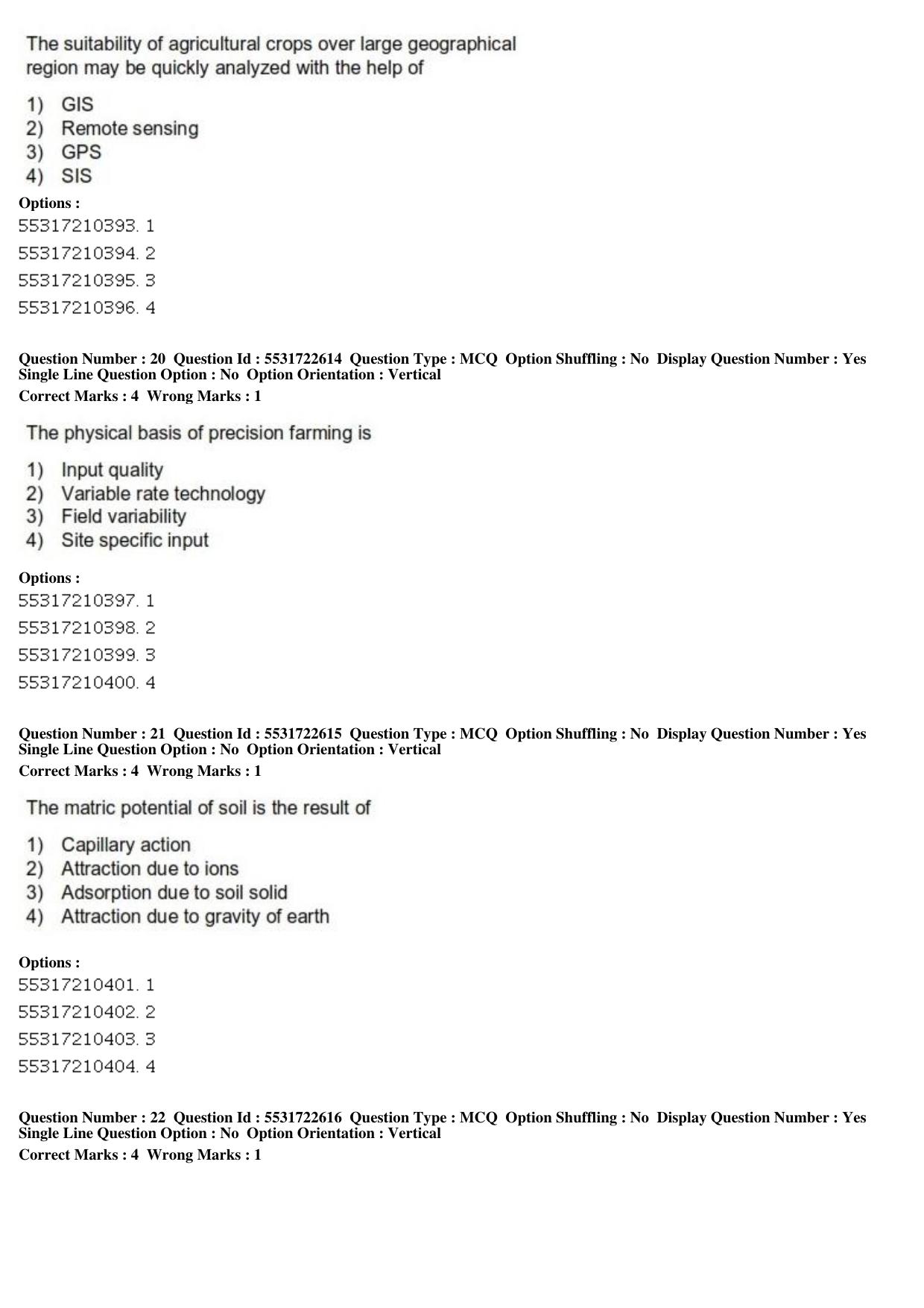 ICAR AIEEA PG 2019 PHYSICAL SCIENCES Question Paper - Page 8