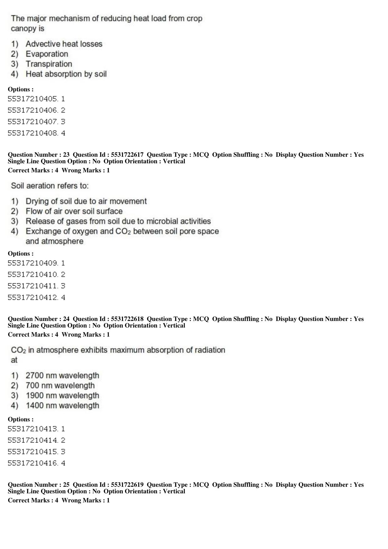 ICAR AIEEA PG 2019 PHYSICAL SCIENCES Question Paper - Page 9