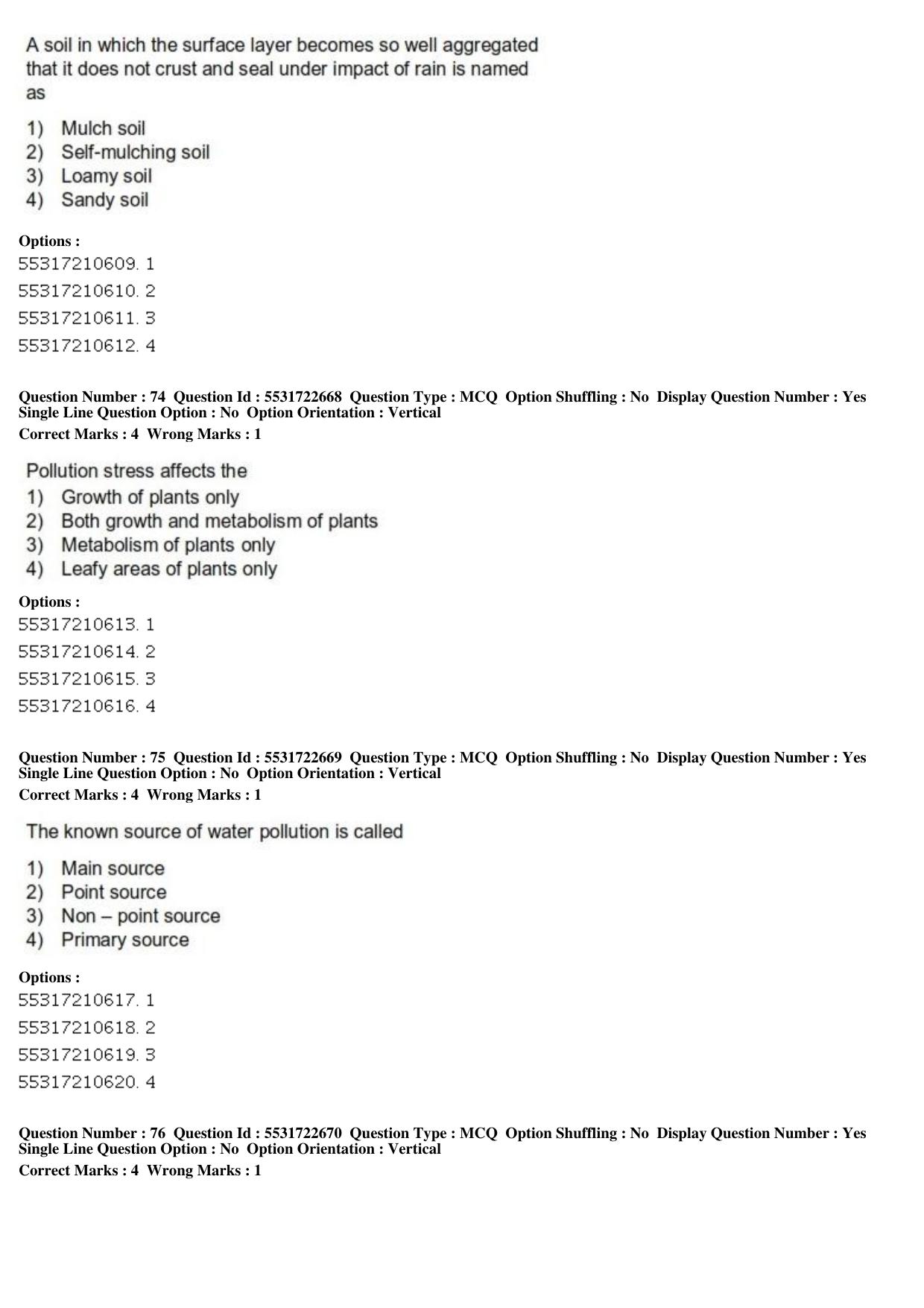 ICAR AIEEA PG 2019 PHYSICAL SCIENCES Question Paper - Page 26