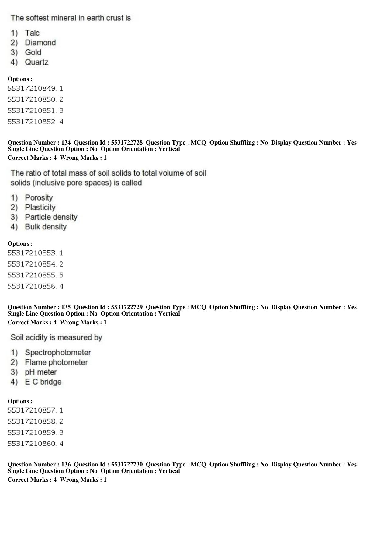 ICAR AIEEA PG 2019 PHYSICAL SCIENCES Question Paper - Page 46