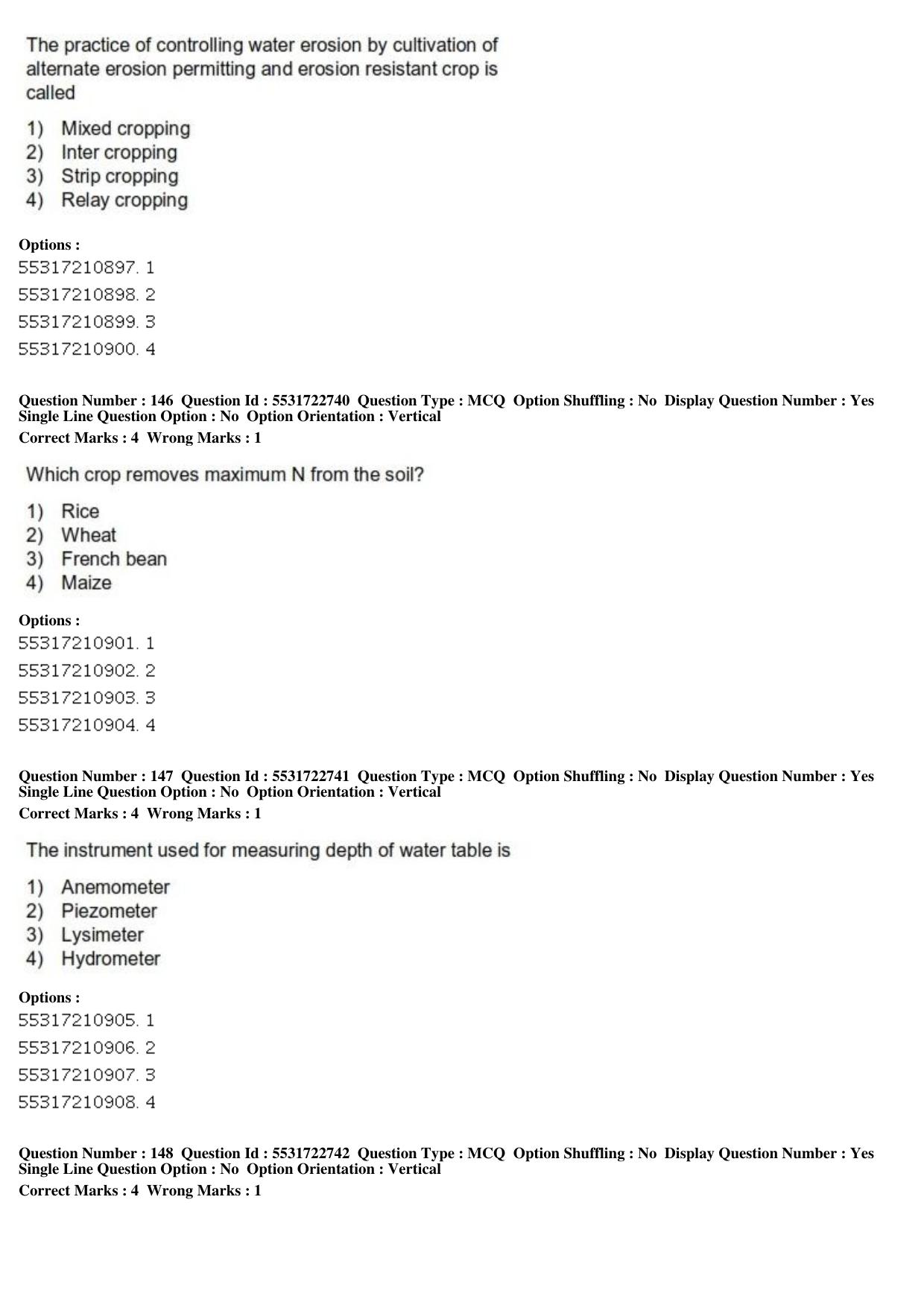 ICAR AIEEA PG 2019 PHYSICAL SCIENCES Question Paper - Page 50