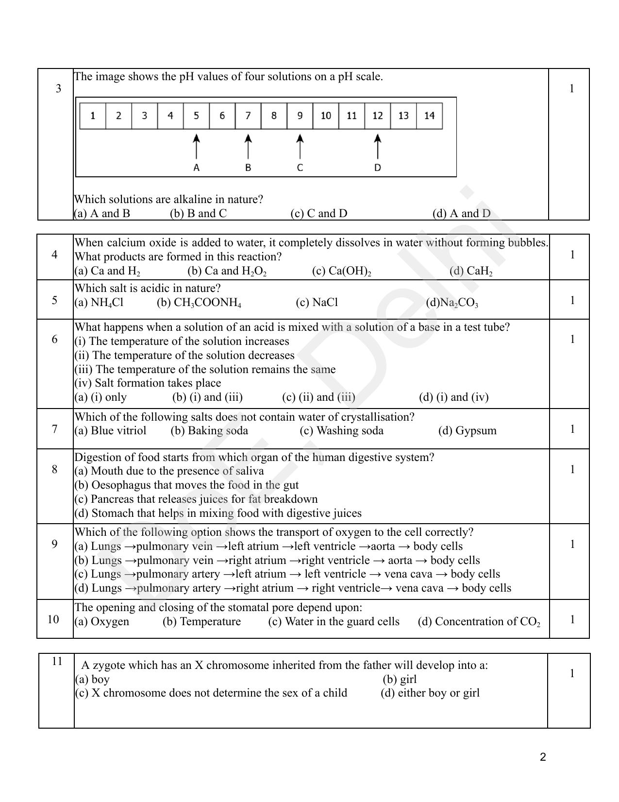 Edudel Class 10 Science (English) Practice Papers-2 (2023-24) - Page 2
