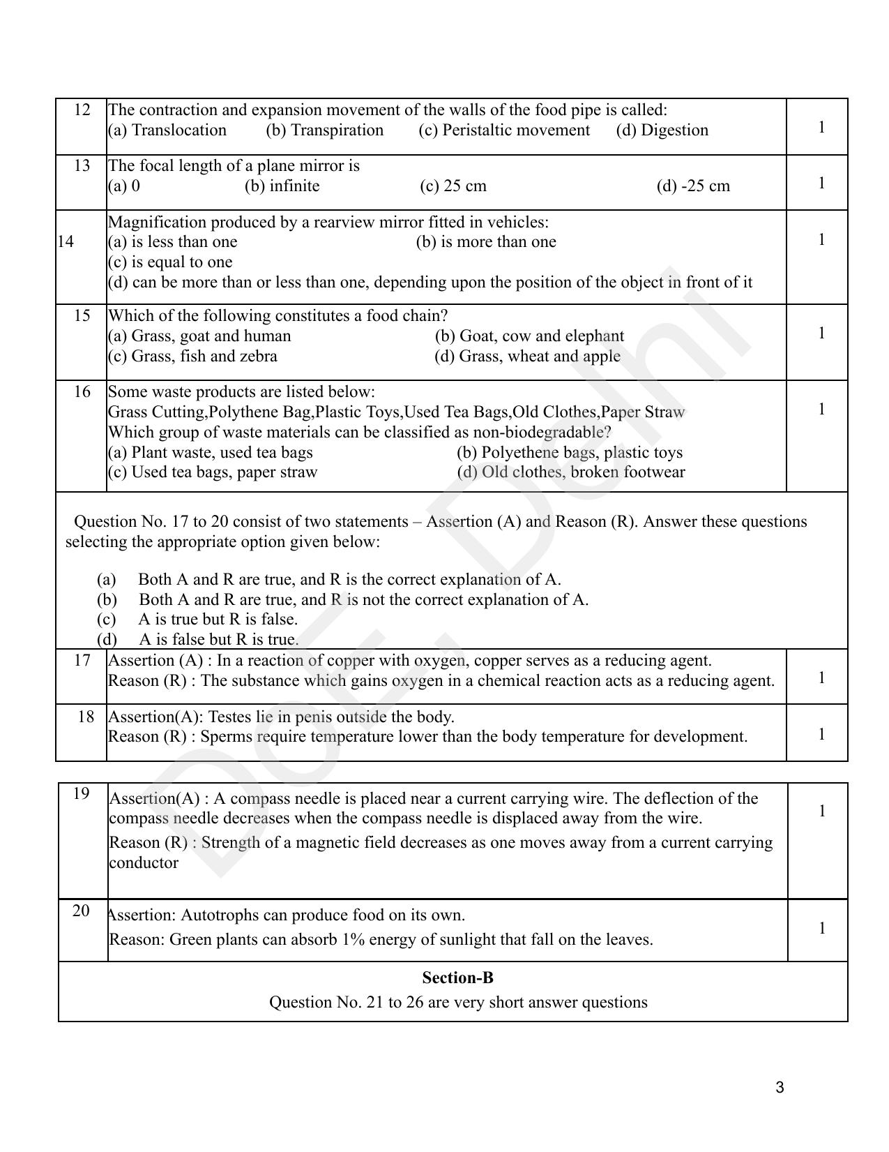 Edudel Class 10 Science (English) Practice Papers-2 (2023-24) - Page 3