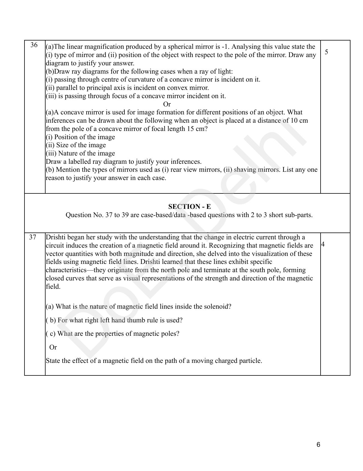 Edudel Class 10 Science (English) Practice Papers-2 (2023-24) - Page 6