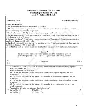 Edudel Class 10 Science (English) Practice Papers-2 (2023-24)