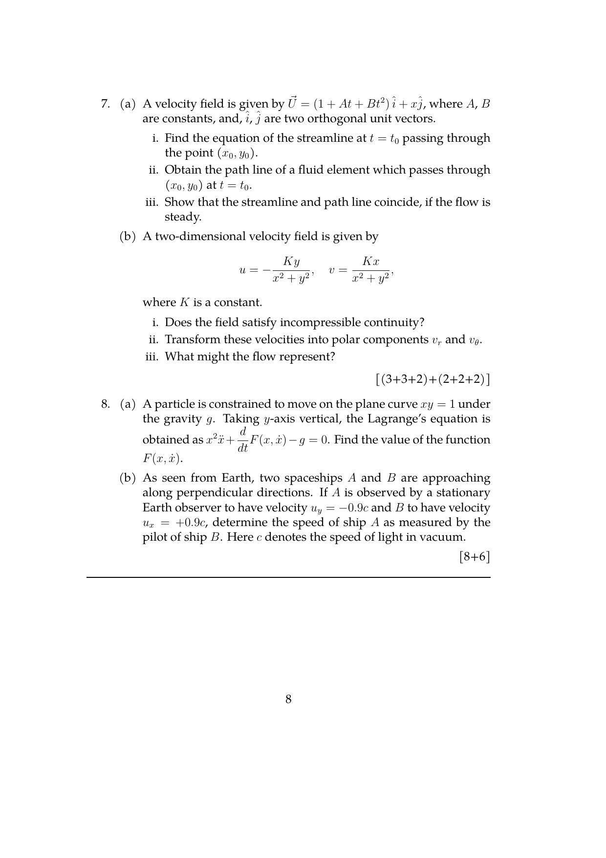 ISI Admission Test JRF in Physics and Applied Mathematics PHB 2021 Sample Paper - Page 8