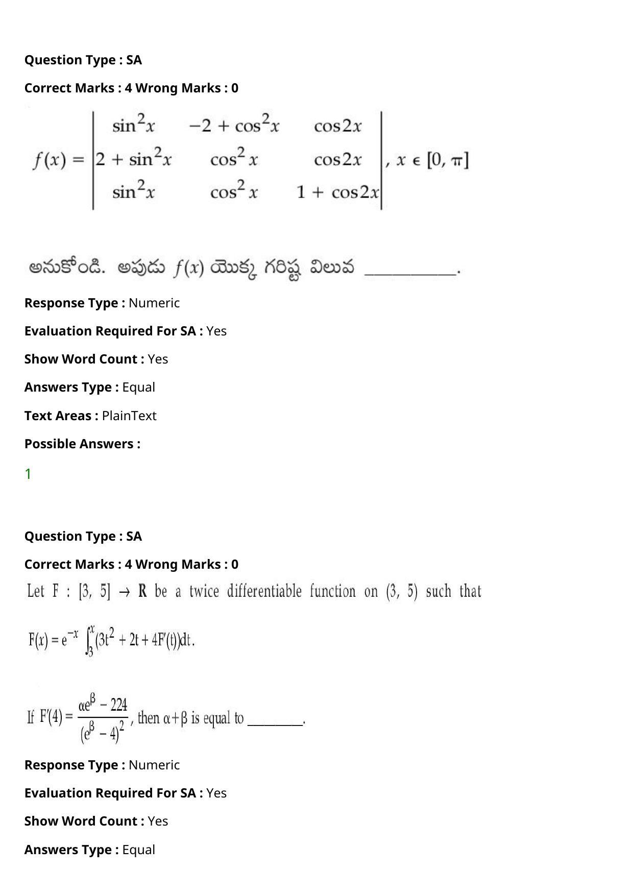 JEE Mains 2021: BTech Telugu (Shift 1) 27-07-2021 Question Paper - Page 108