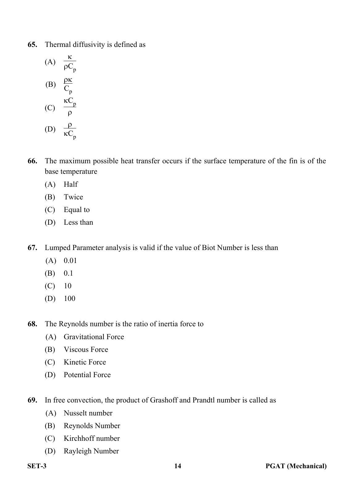 OJEE PGAT 2013 Mechanical Set 3 Question Paper - Page 13