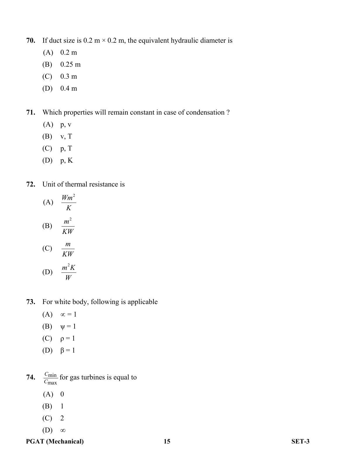 OJEE PGAT 2013 Mechanical Set 3 Question Paper - Page 14