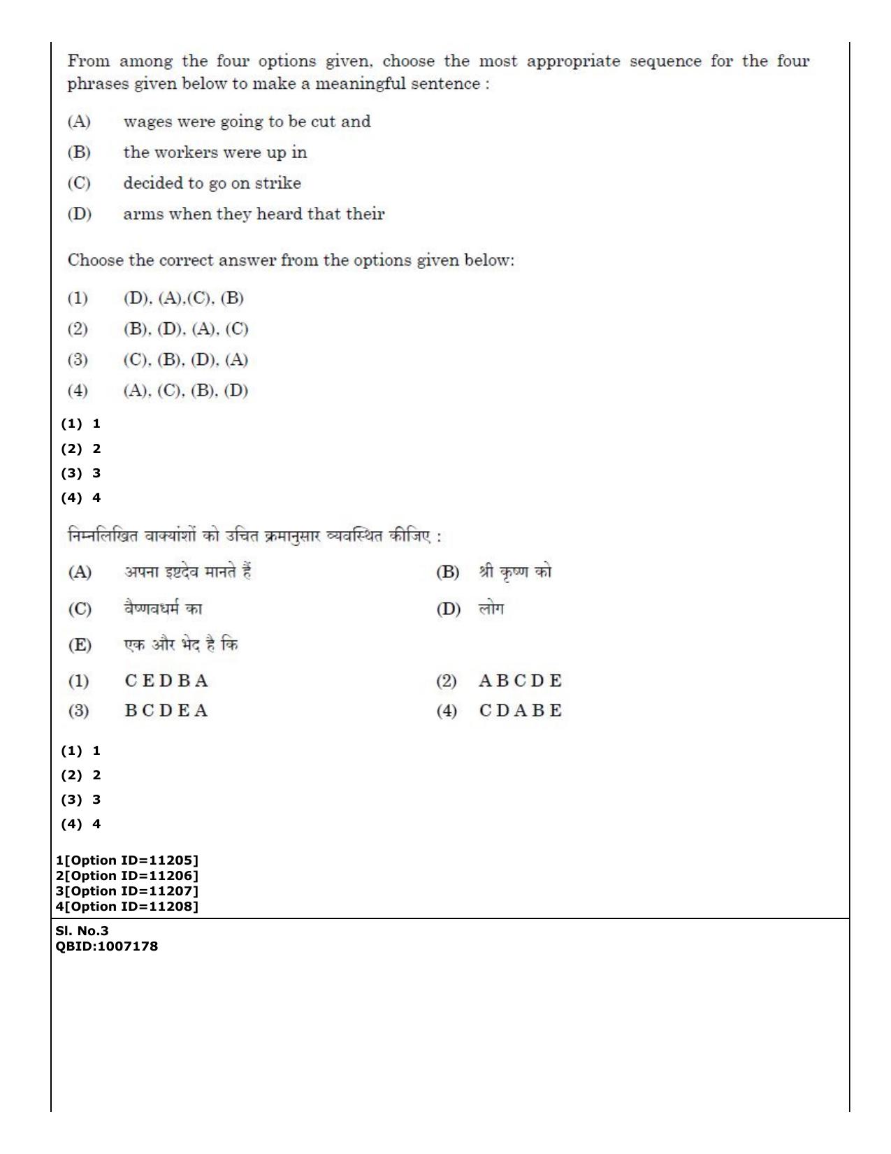CUET (PG) 2022: PGQP-68 Vyakaran (04-09-2022) Question Paper - Page 2