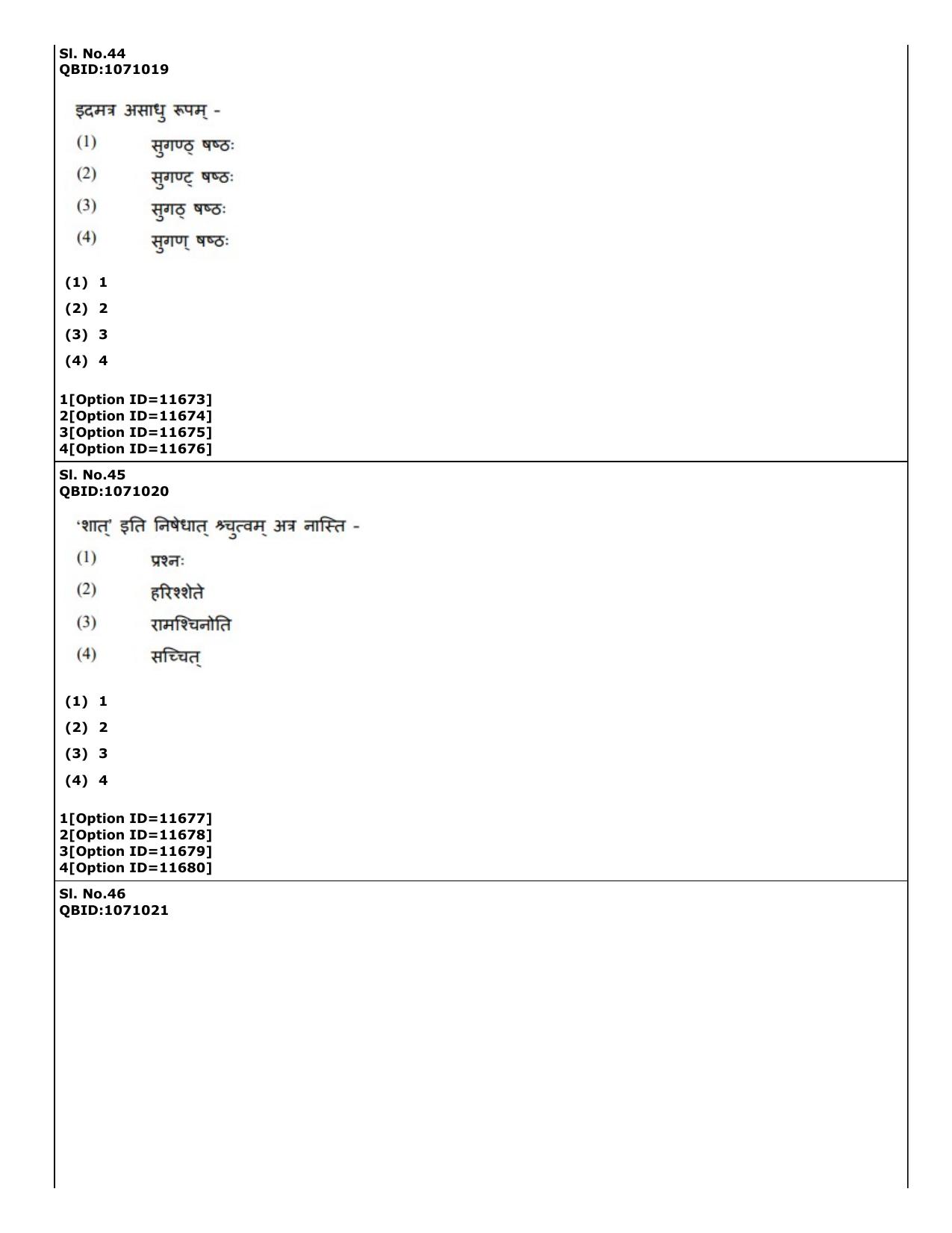CUET (PG) 2022: PGQP-68 Vyakaran (04-09-2022) Question Paper - Page 30