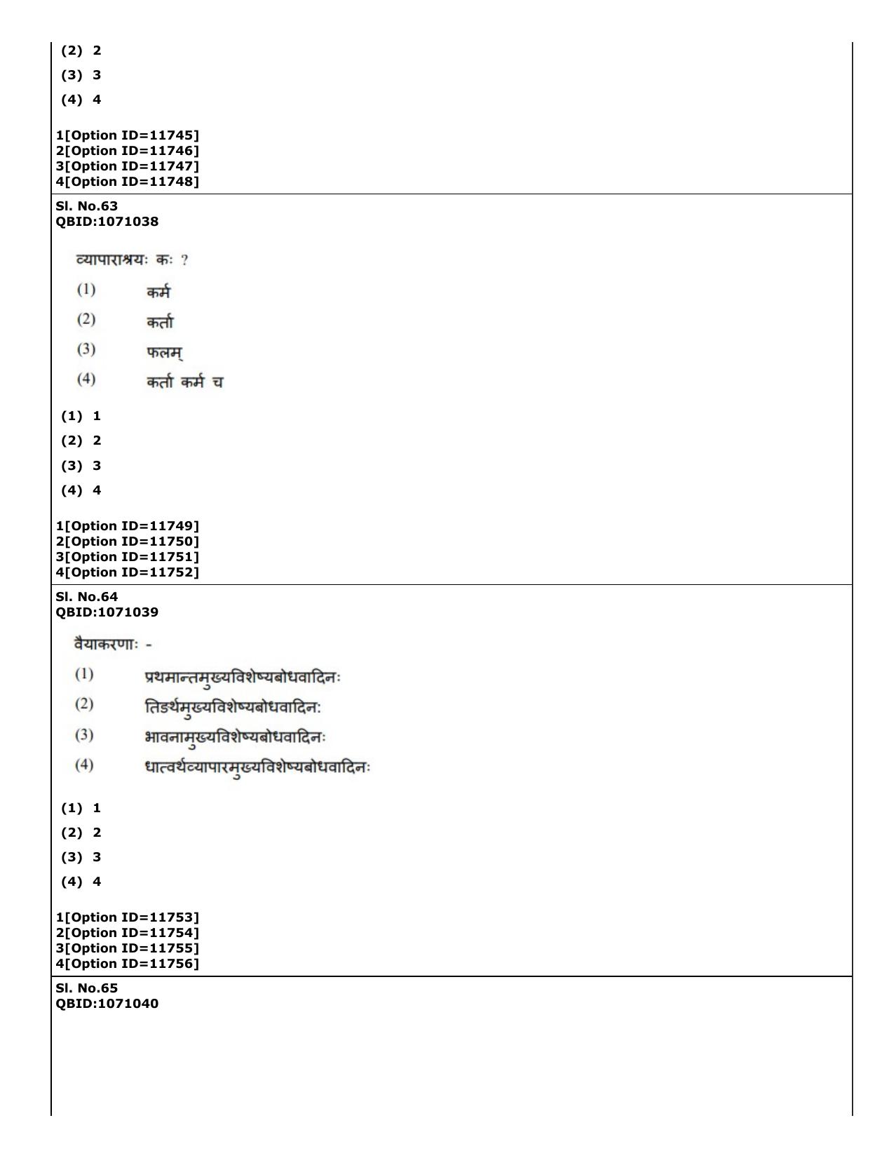 CUET (PG) 2022: PGQP-68 Vyakaran (04-09-2022) Question Paper - Page 38