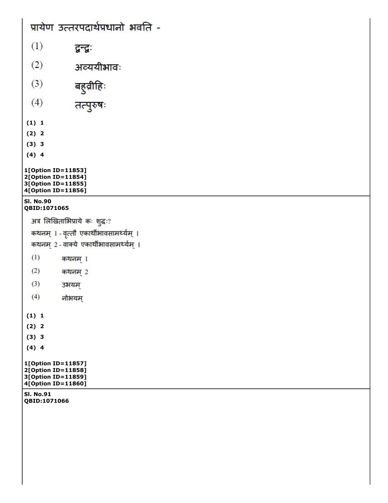 CUET (PG) 2022: PGQP-68 Vyakaran (04-09-2022) Question Paper - Page 50