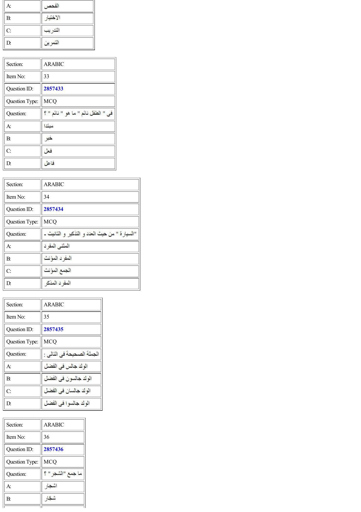 CUET 2022 Question Paper of Arabic - Page 11
