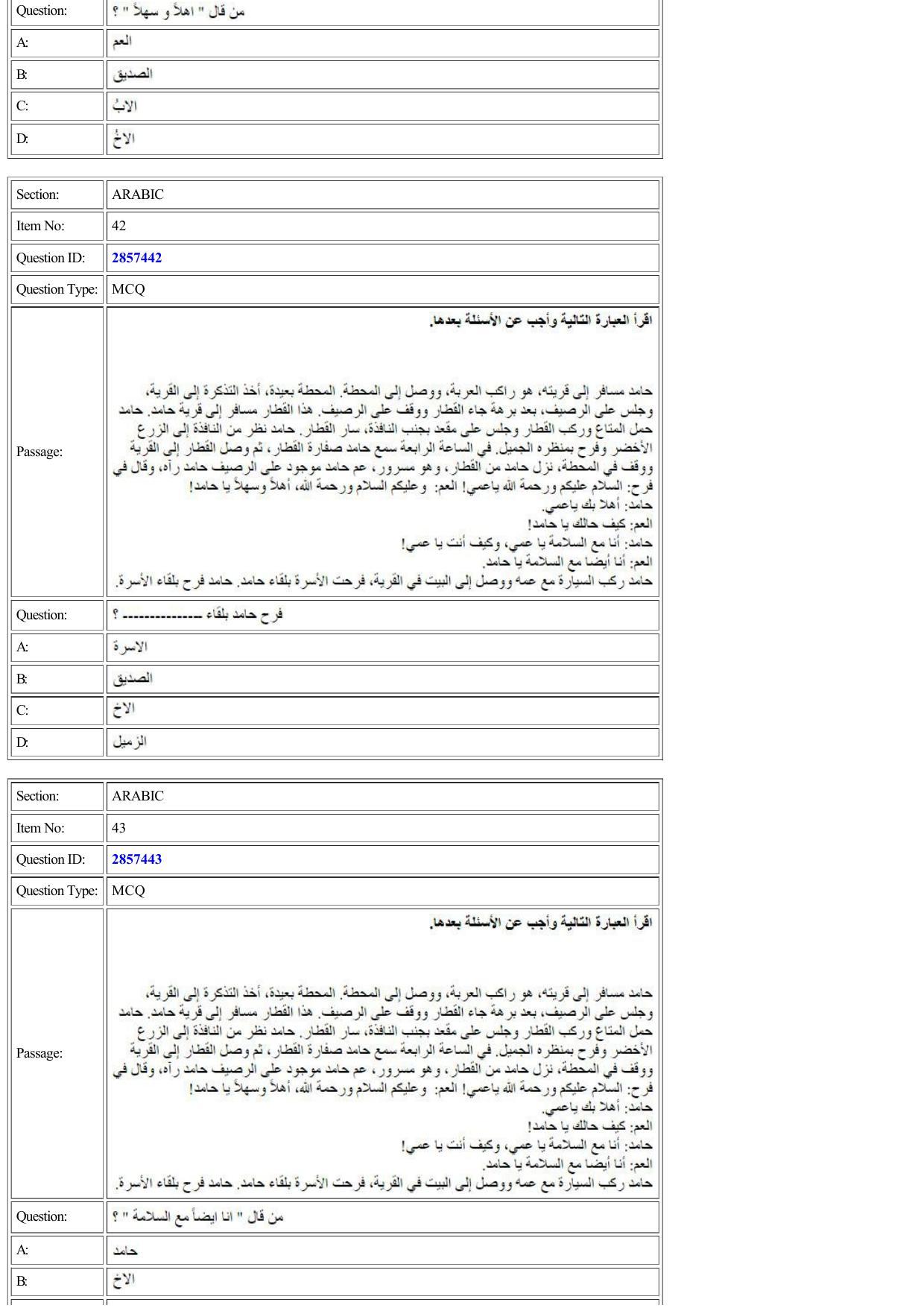 CUET 2022 Question Paper of Arabic - Page 14