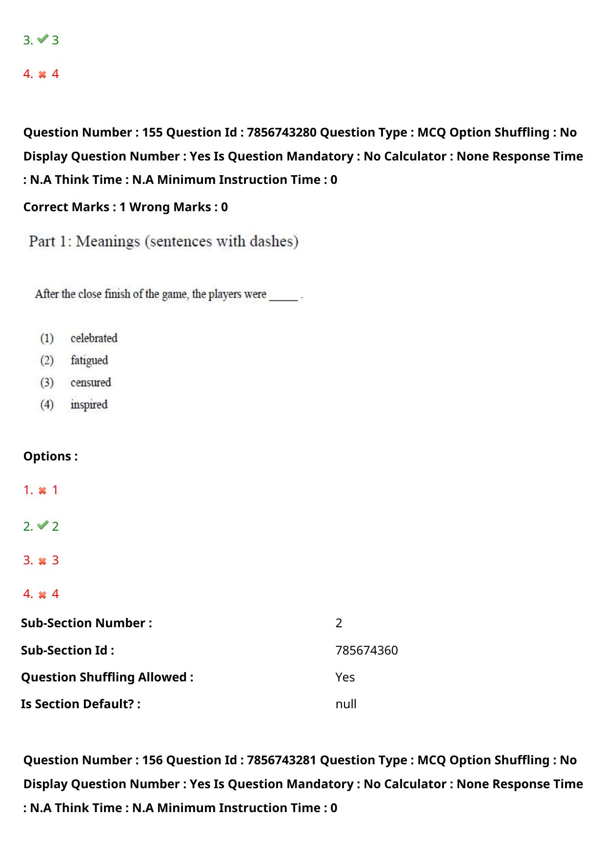 TS ICET 2023 26th May 2023 Afternoon - PRELIMINARY Question Papers - Page 160