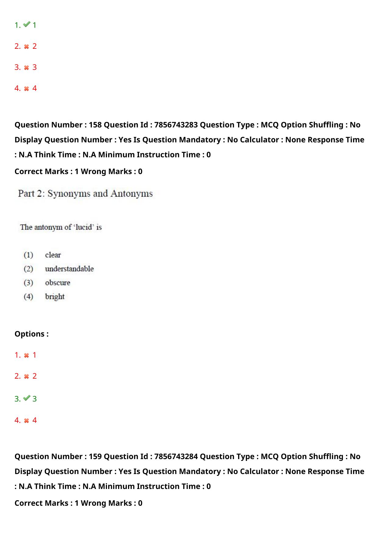 TS ICET 2023 26th May 2023 Afternoon - PRELIMINARY Question Papers - Page 162