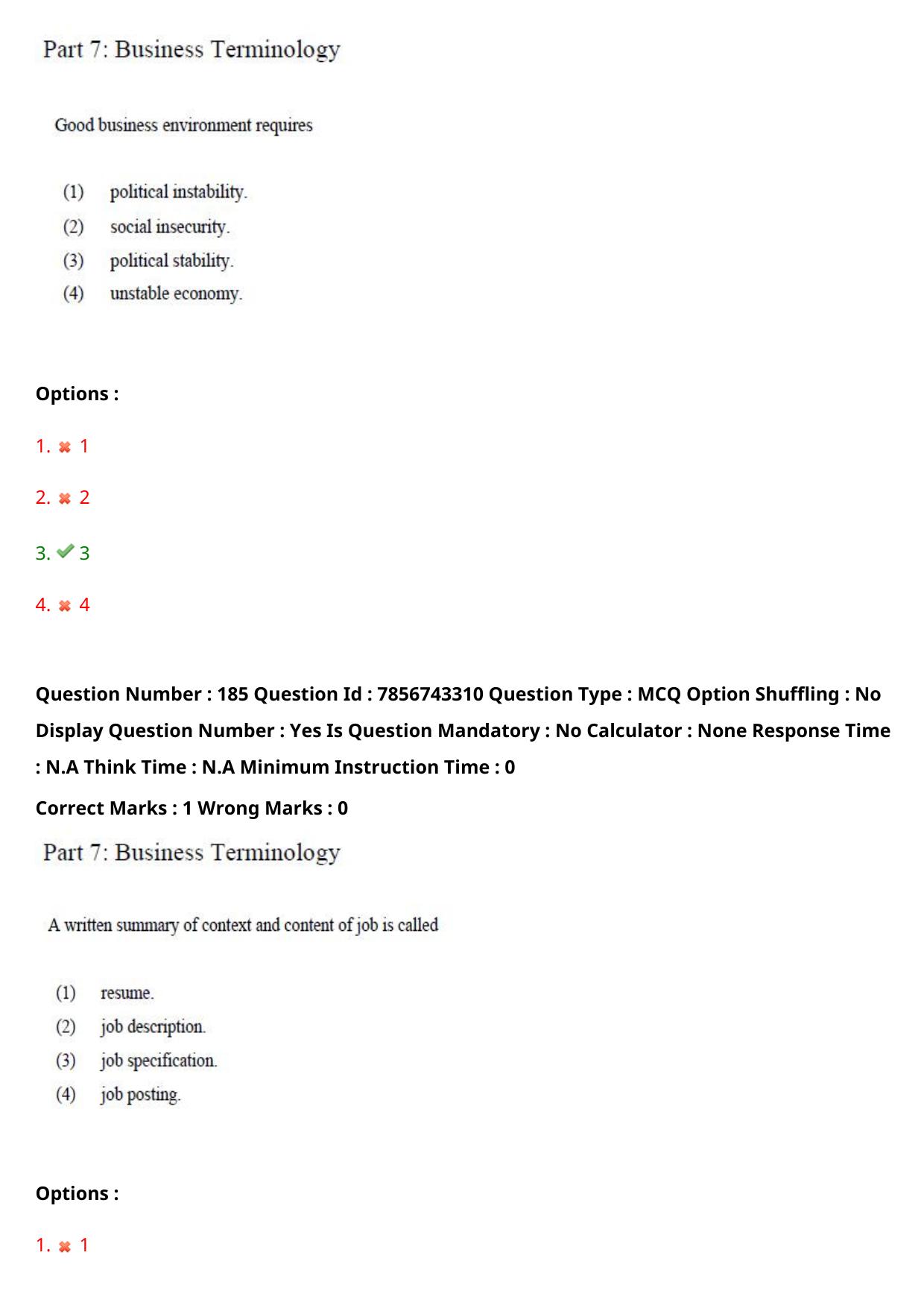 TS ICET 2023 26th May 2023 Afternoon - PRELIMINARY Question Papers - Page 180