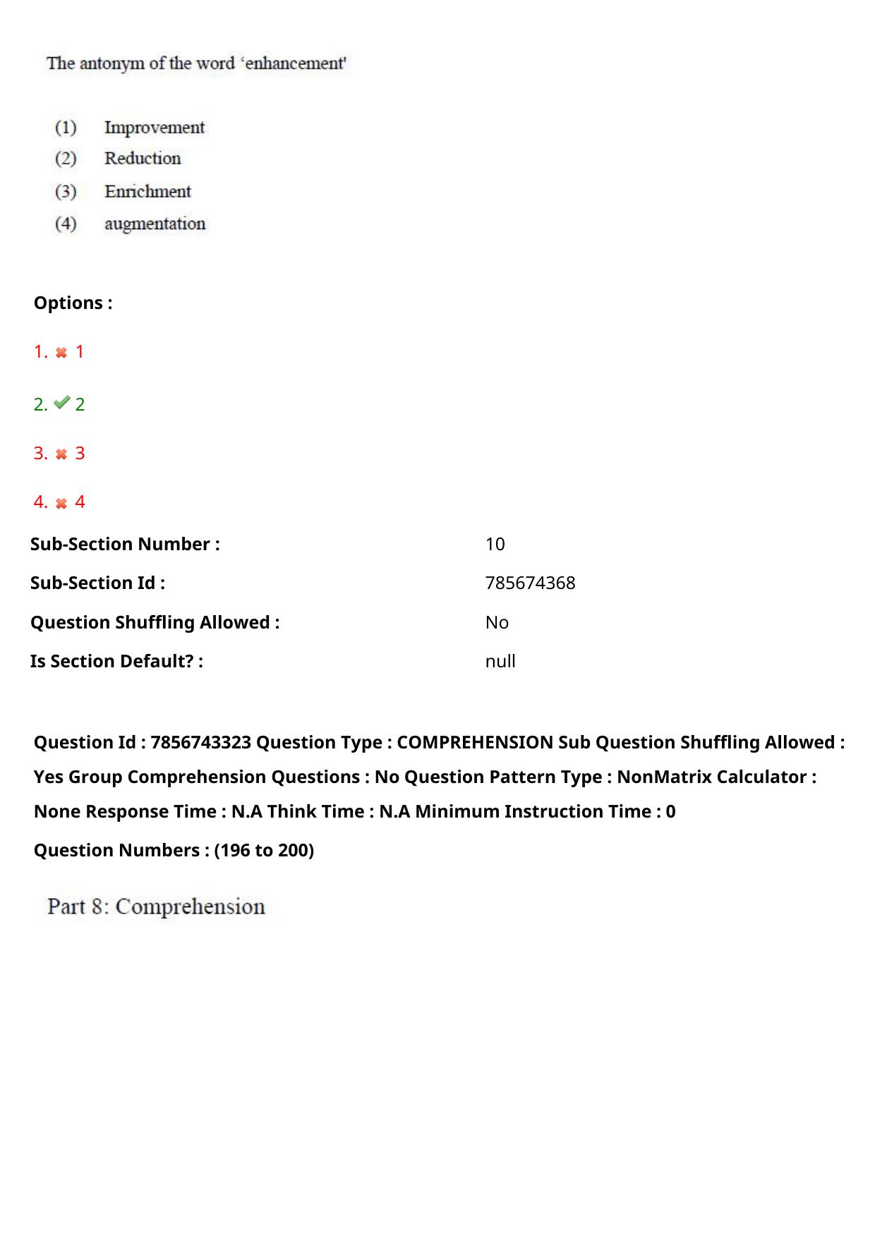 TS ICET 2023 26th May 2023 Afternoon - PRELIMINARY Question Papers - Page 189