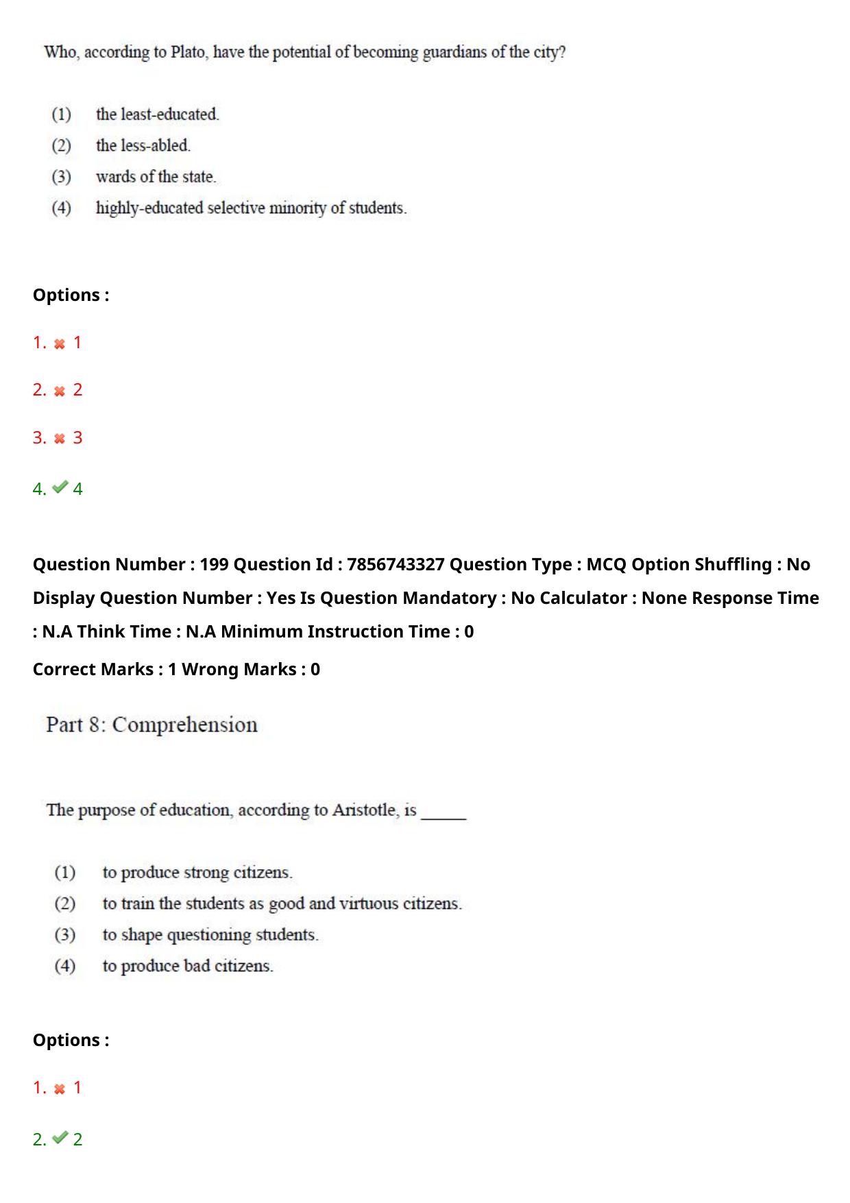 TS ICET 2023 26th May 2023 Afternoon - PRELIMINARY Question Papers - Page 192