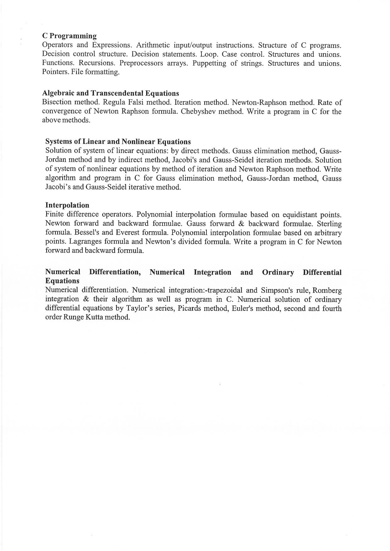 JMI Entrance Exam M27-M.Sc (Maths with Computer Science) Syllabus - Page 7
