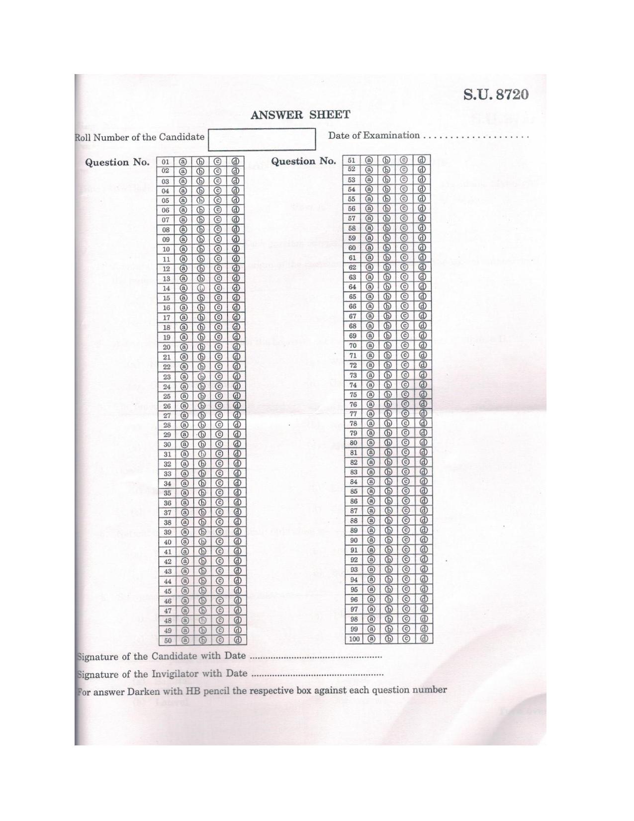 SSUS Entrance Exam MSW 2018 Question Paper - Page 16