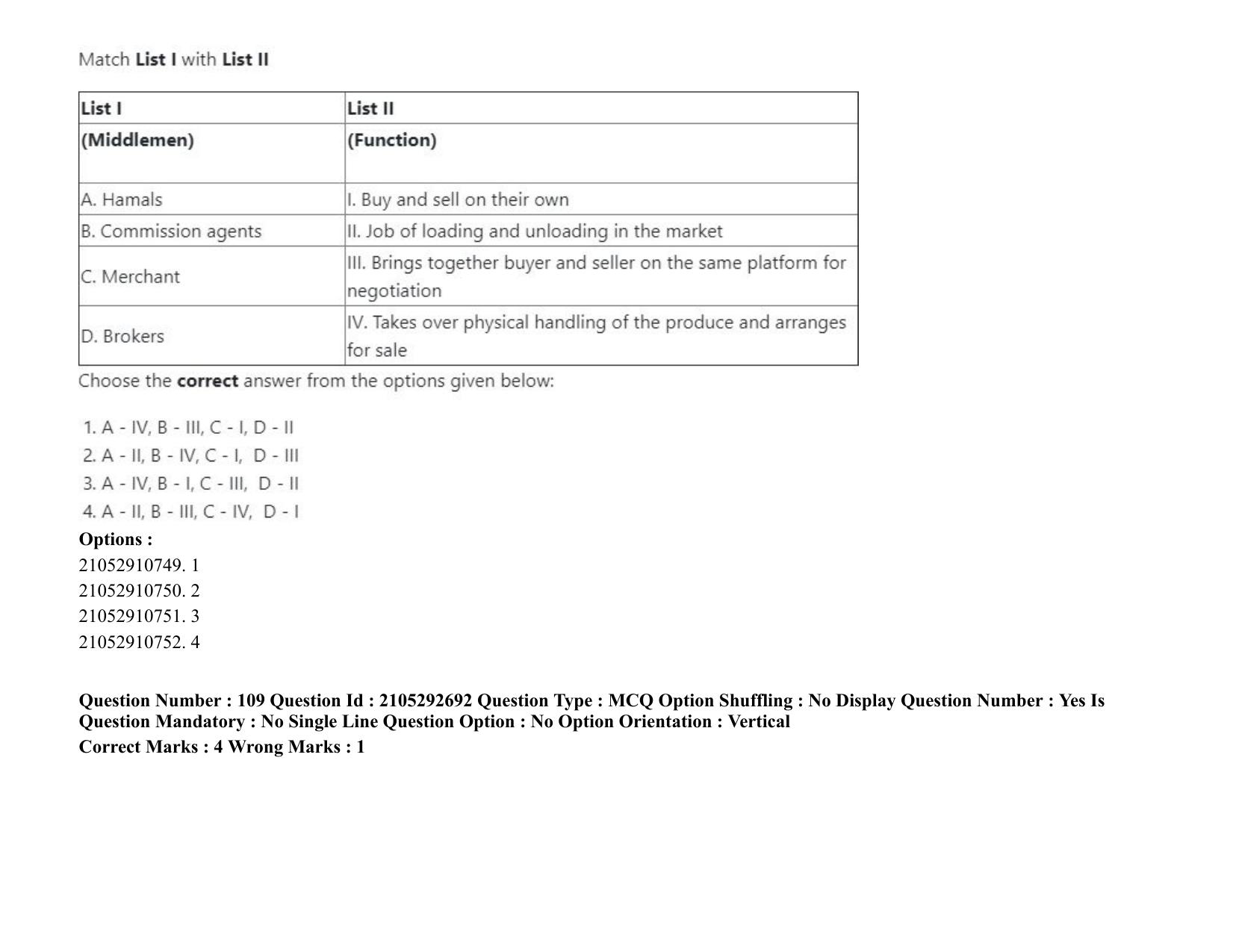 ICAR AIEEA PG 2020 AGRI BUSINESS MANAGEMENT Question Paper - Page 62