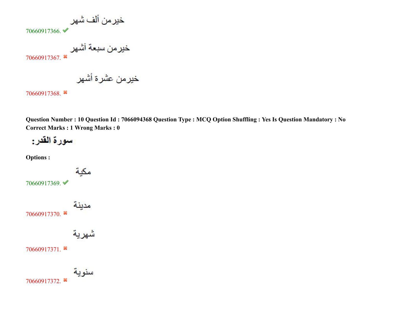 TS CPGET 2020 M.A. Arabic (Shift 1) Question Paper with Answer Key - Page 8