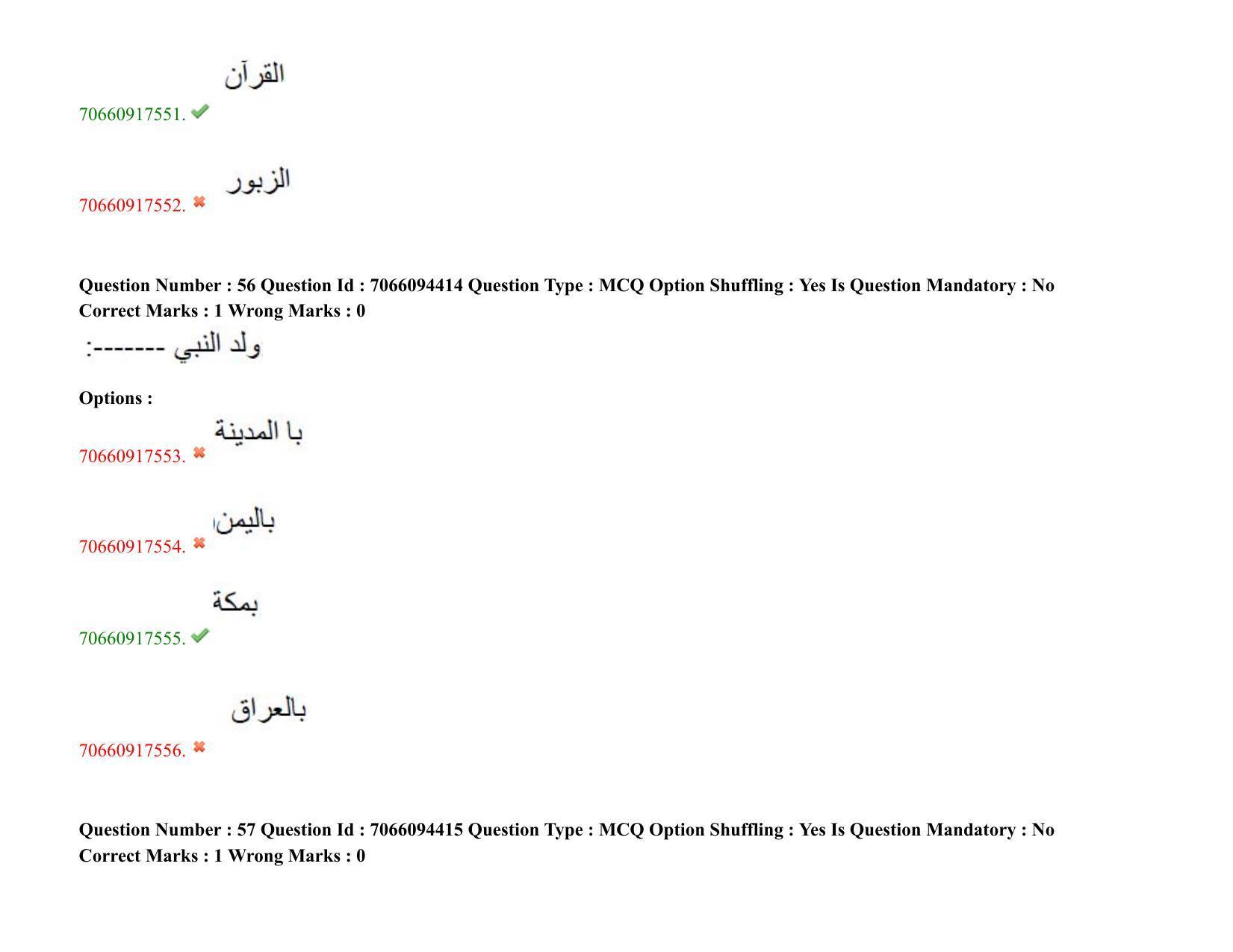 TS CPGET 2020 M.A. Arabic (Shift 1) Question Paper with Answer Key - Page 38