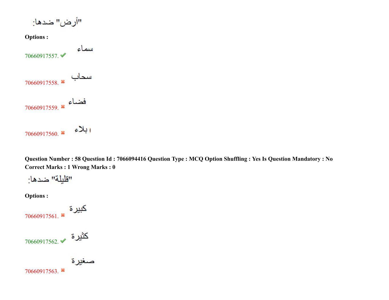 TS CPGET 2020 M.A. Arabic (Shift 1) Question Paper with Answer Key - Page 39